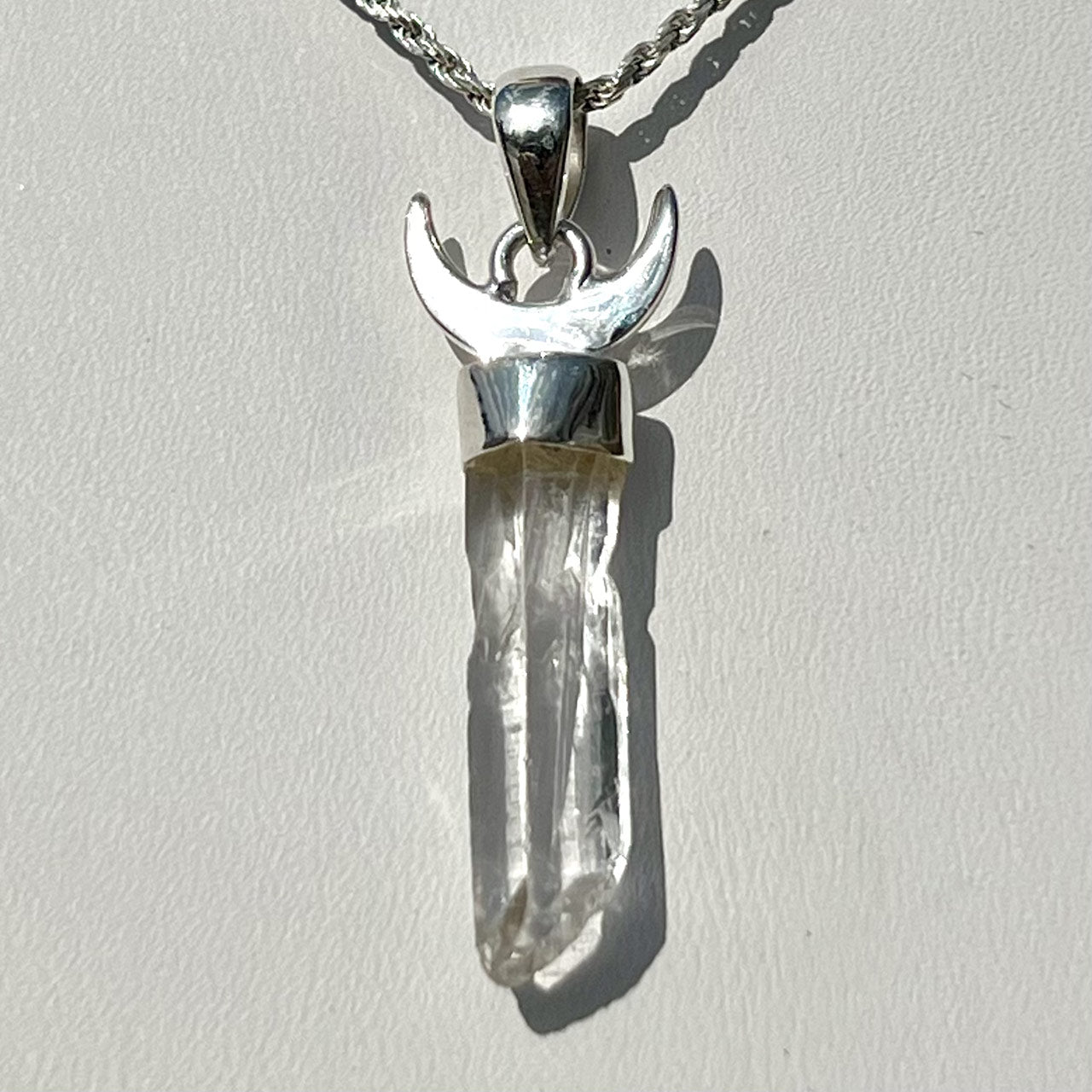 CRYSTAL STERLING SILVER PENDANT