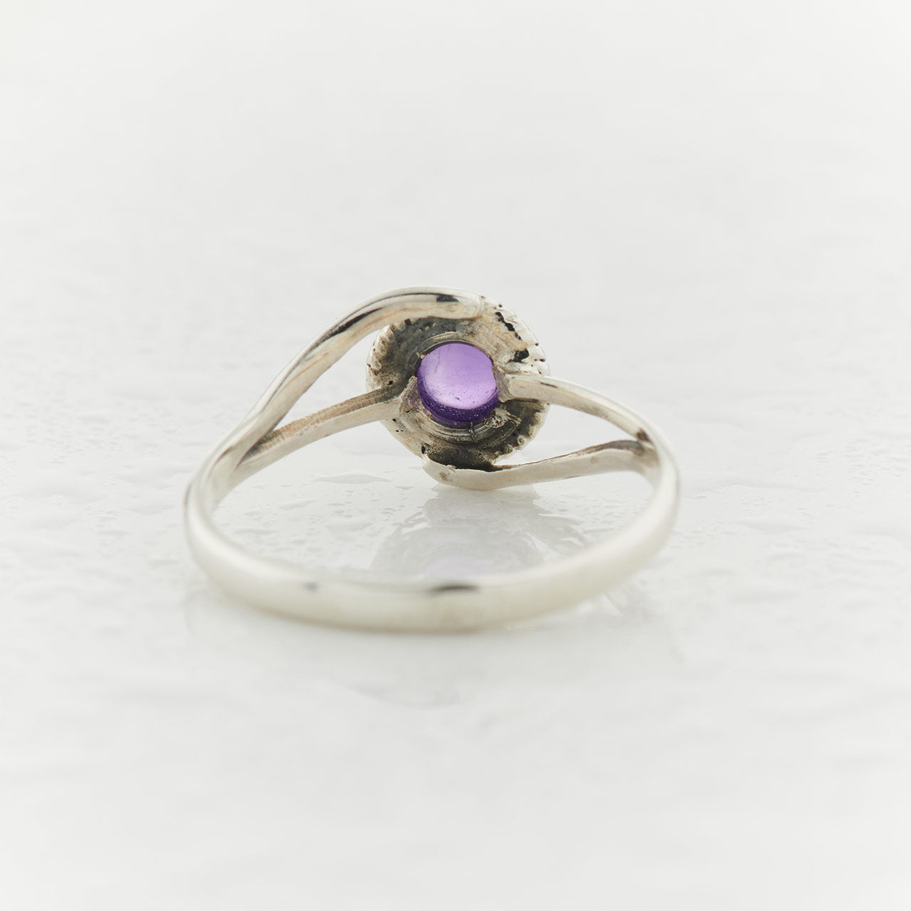 AMETHYST STERLING SILVER INFINITY RING