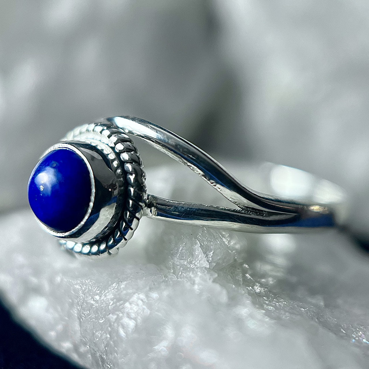 LAPIS STERLING SILVER INFINITY RING