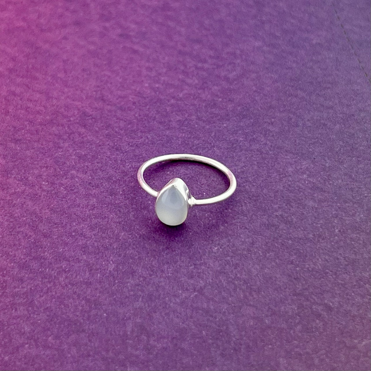 Aqua Onyx Teardrop Sterling Silver Ring (30% OFF ONLINE ONLY)