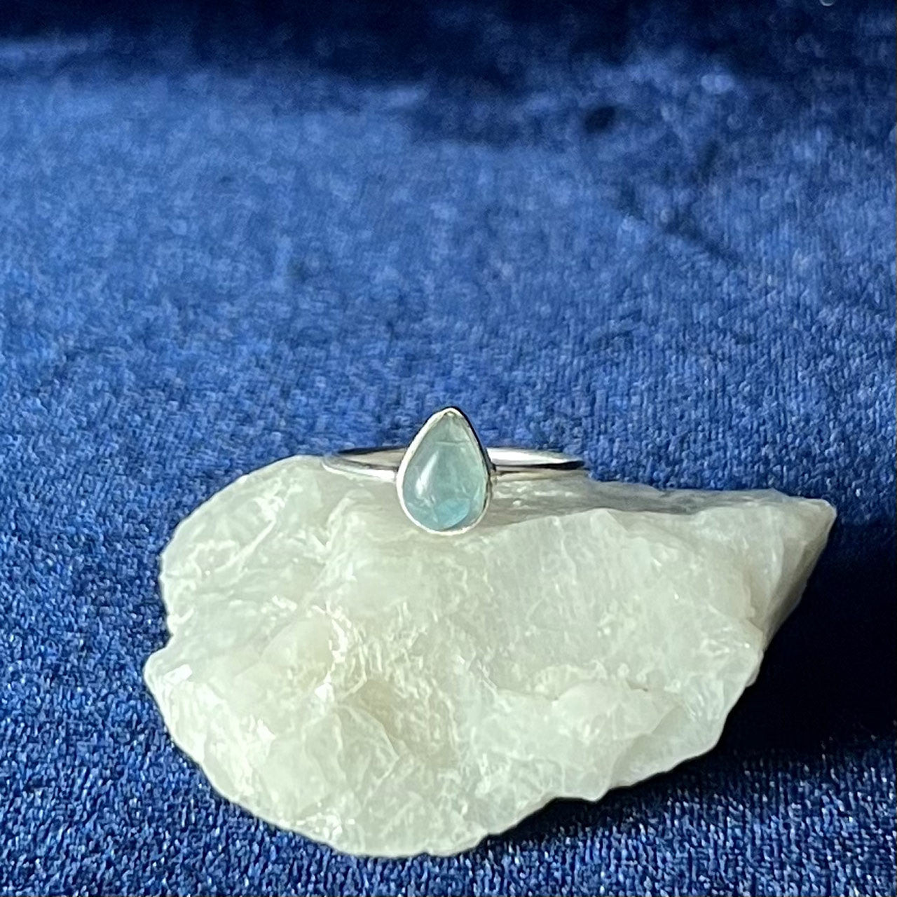 APATITE RING STERLING SILVER TEARDROP (30% OFF ONLINE ONLY)