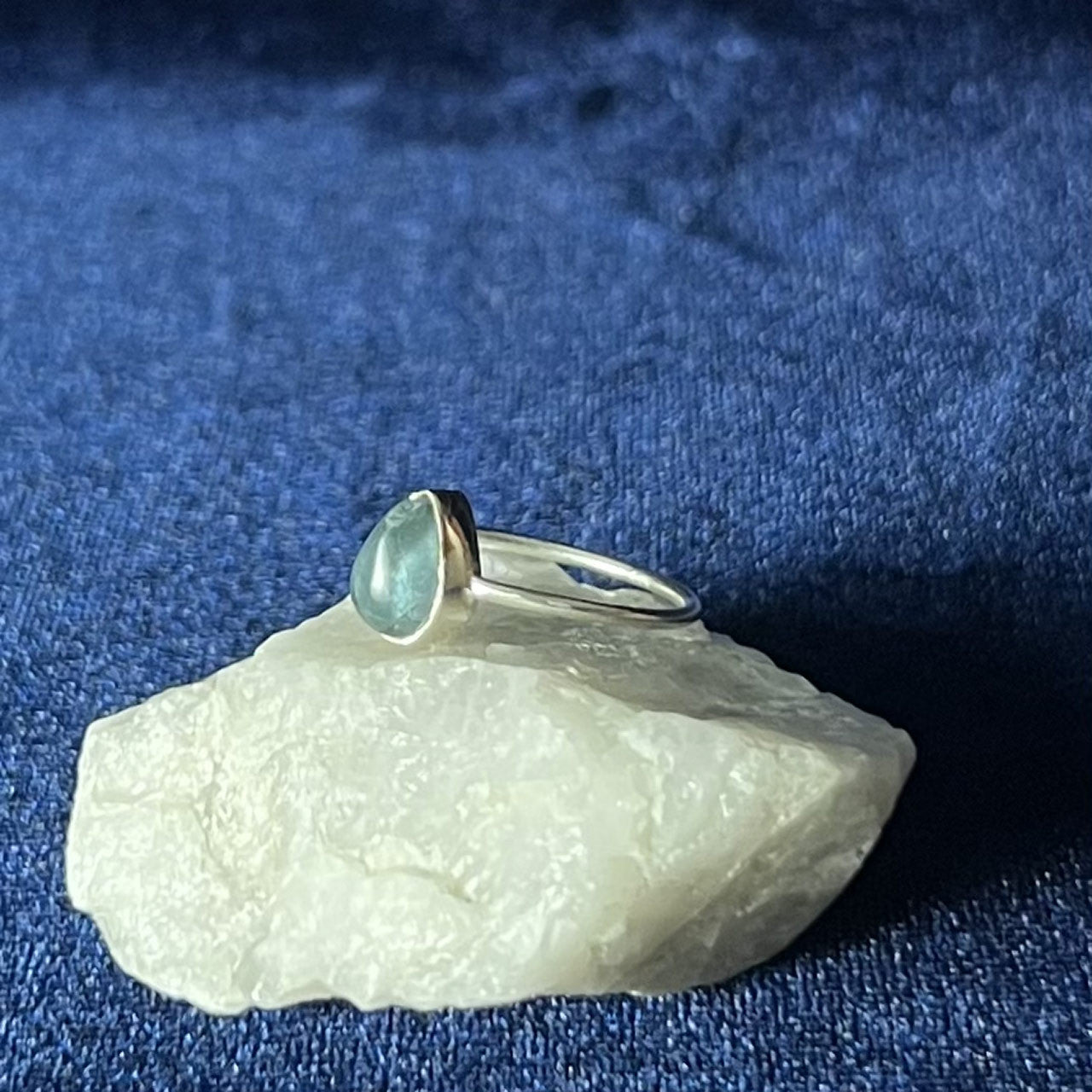 APATITE RING STERLING SILVER TEARDROP (30% OFF ONLINE ONLY)