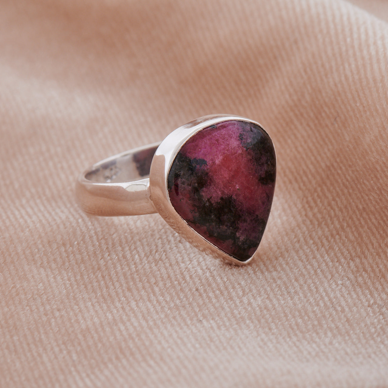 RHODONITE STERLING SILVER RING