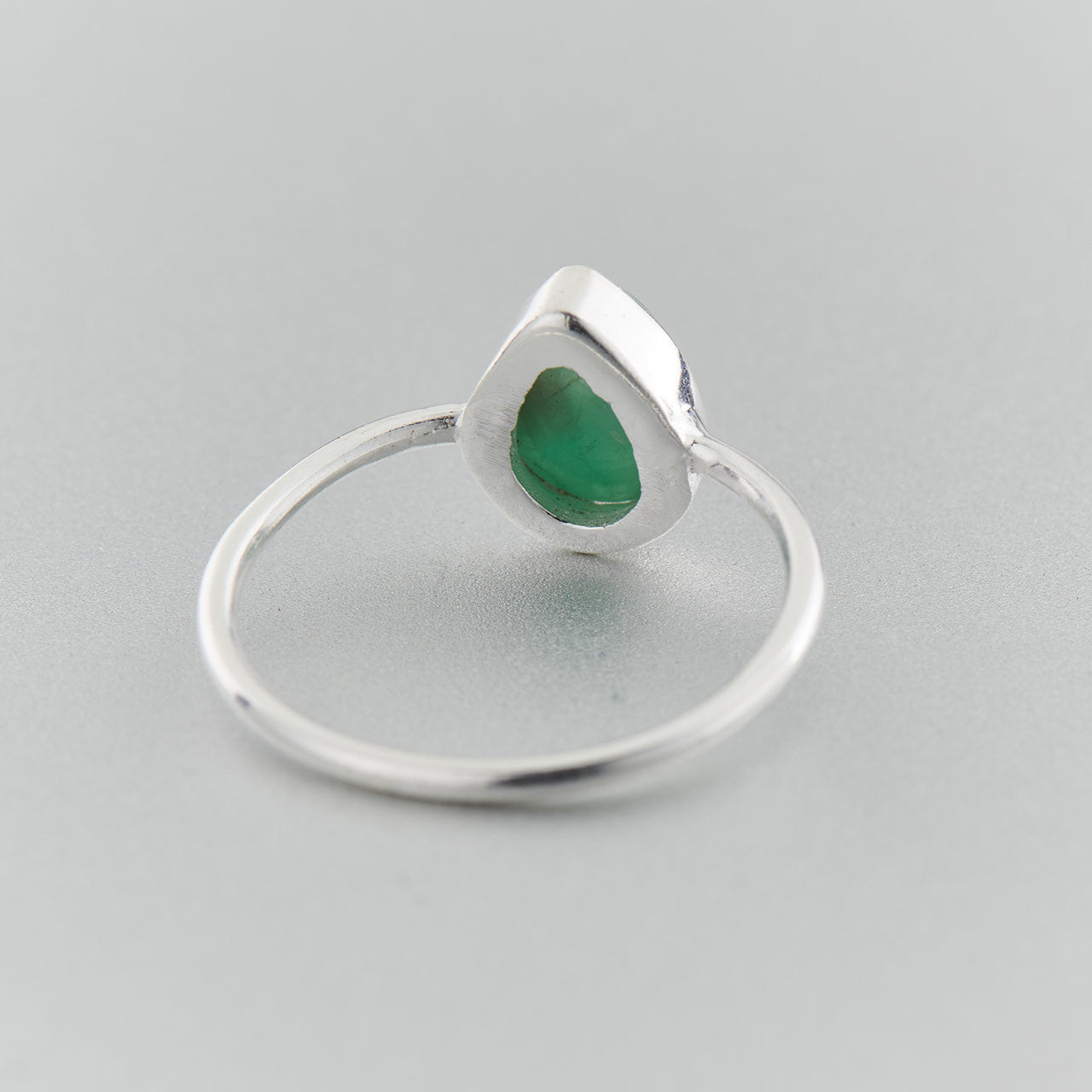 Emerald Teardrop Sterling Silver Ring (30% OFF Online Only)