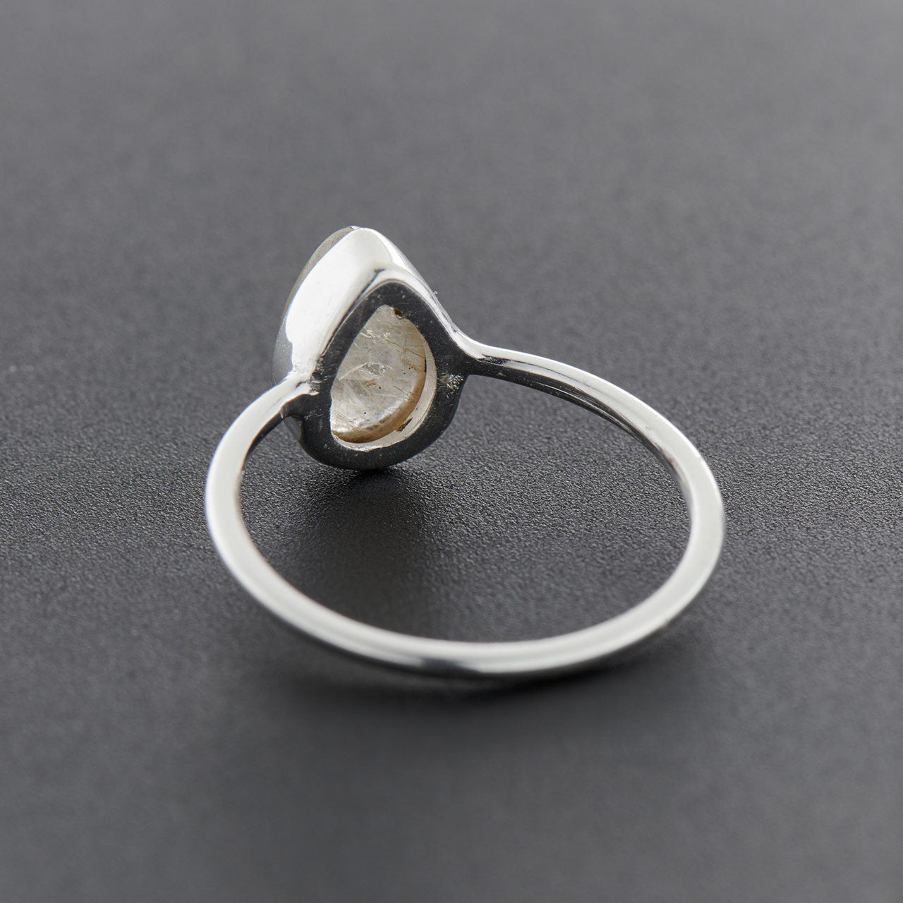 Golden Rutile Teardrop Sterling Silver Ring (30% OFF Online Only)