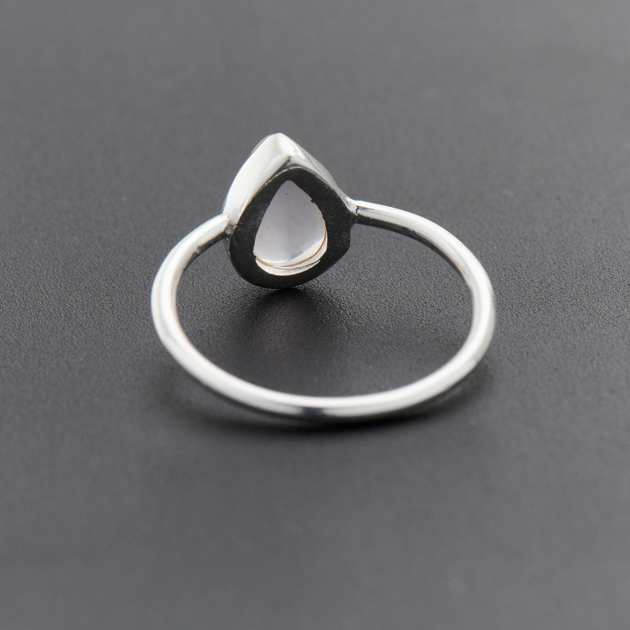 Rose Quartz Teardrop Sterling Silver Ring (30% OFF ONLINE ONLY)