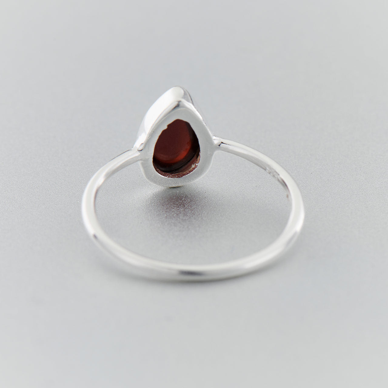 Garnet Teardrop Sterling Silver Ring (30% OFF Online Only)