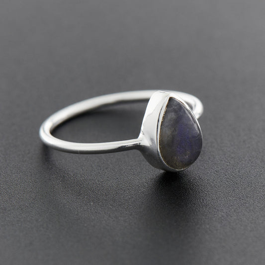 Labradorite Teardrop Sterling Silver Ring (30% OFF ONLINE ONLY)