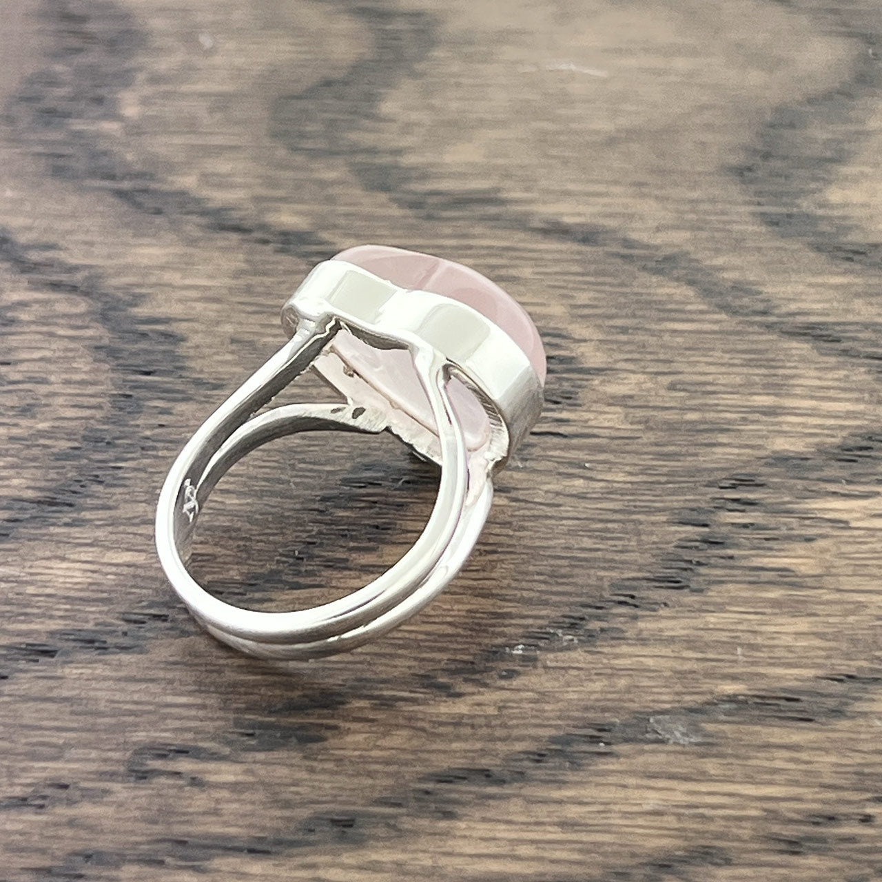 ROSE QUARTZ STERLING SILVER RING