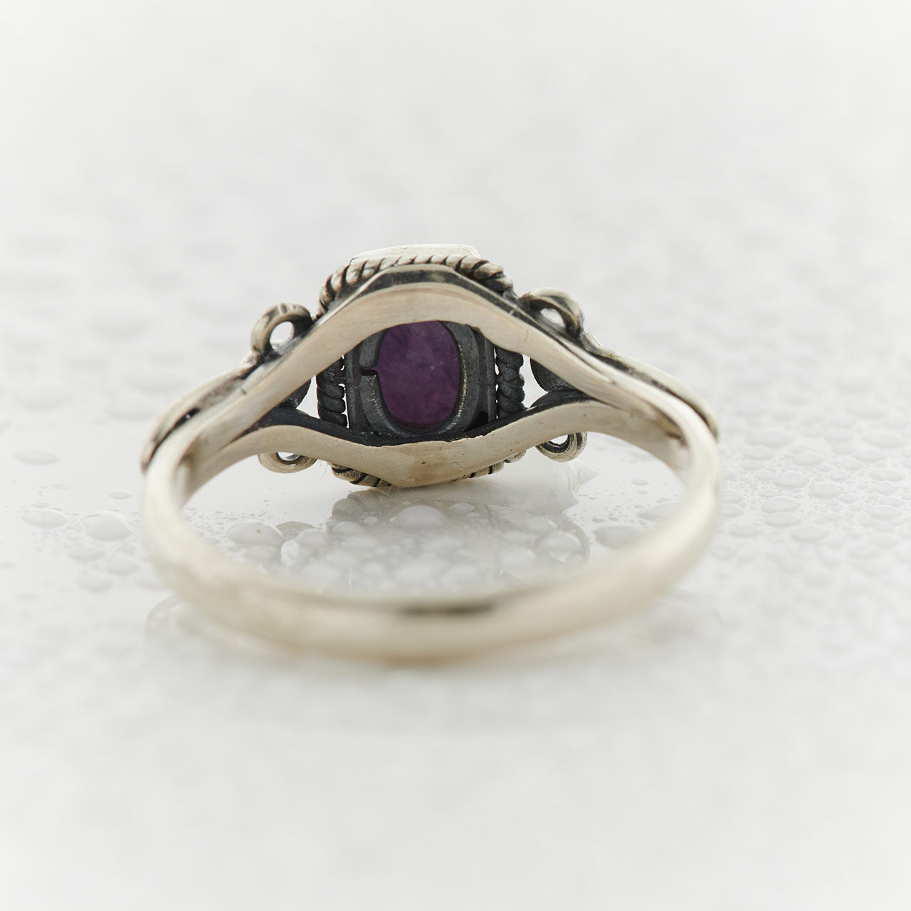 LEPIDOLITE STERLING SILVER ORION RING