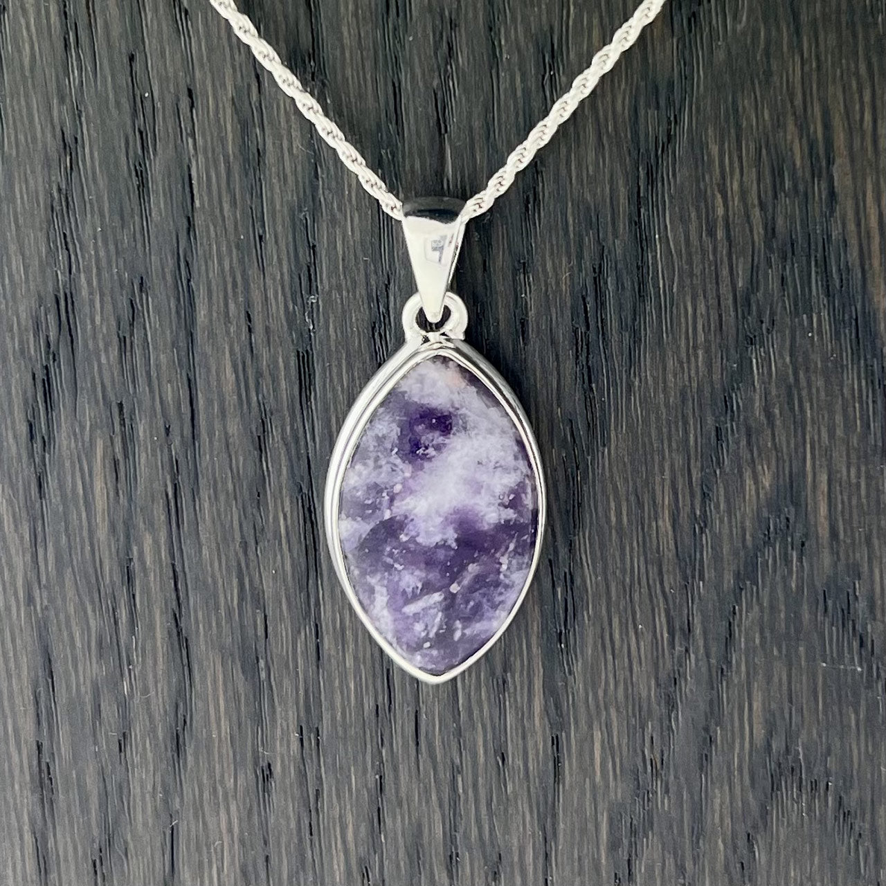 LEPIDOLITE STERLING SILVER PENDANTS