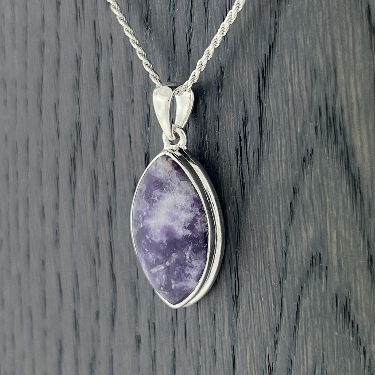 LEPIDOLITE STERLING SILVER PENDANTS