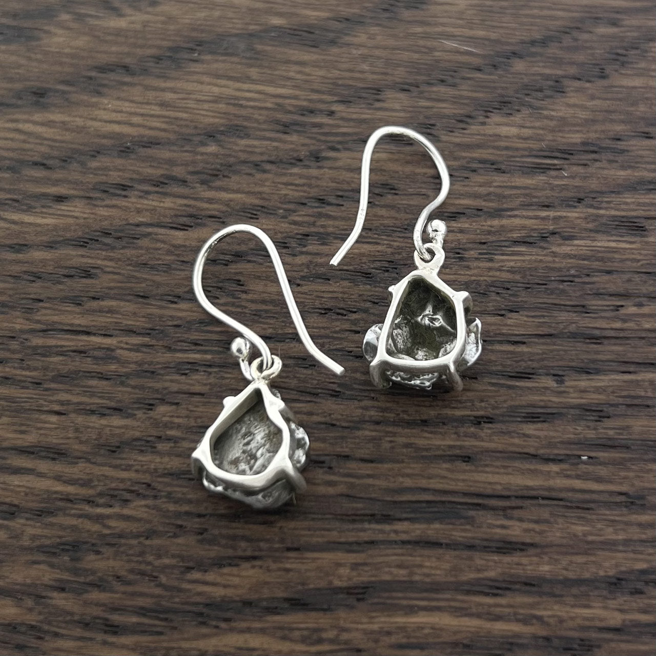 METEORITE CAMPO DEL CIELO STERLING SILVER EARRINGS