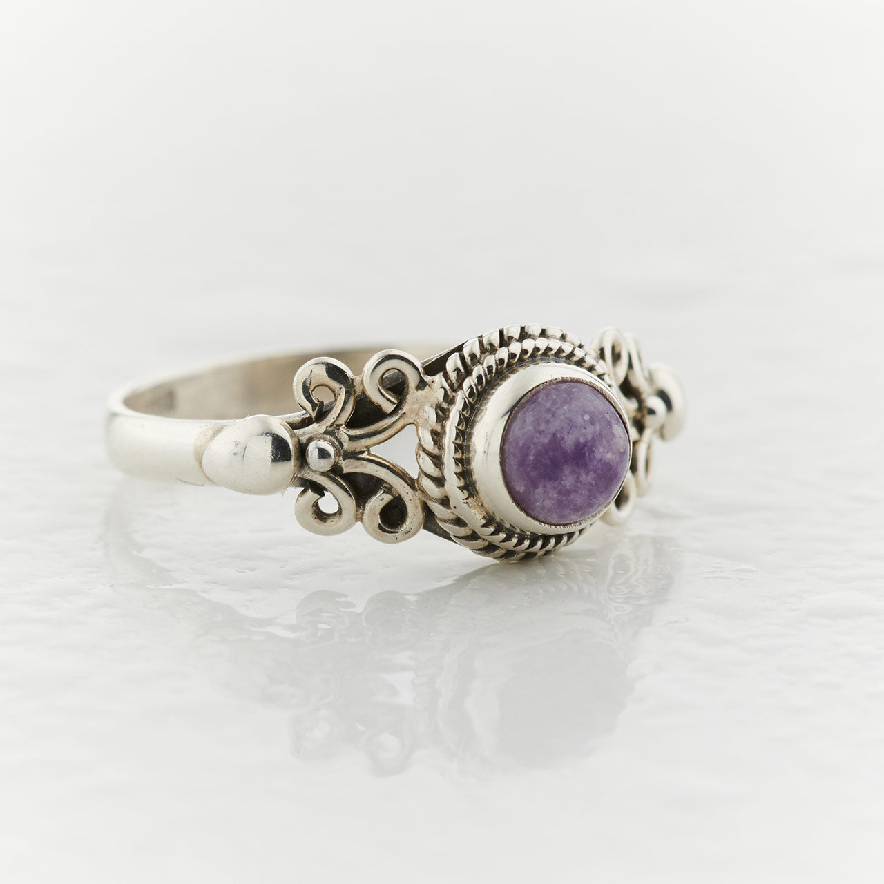 LEPIDOLITE STERLING SILVER EDEN RING