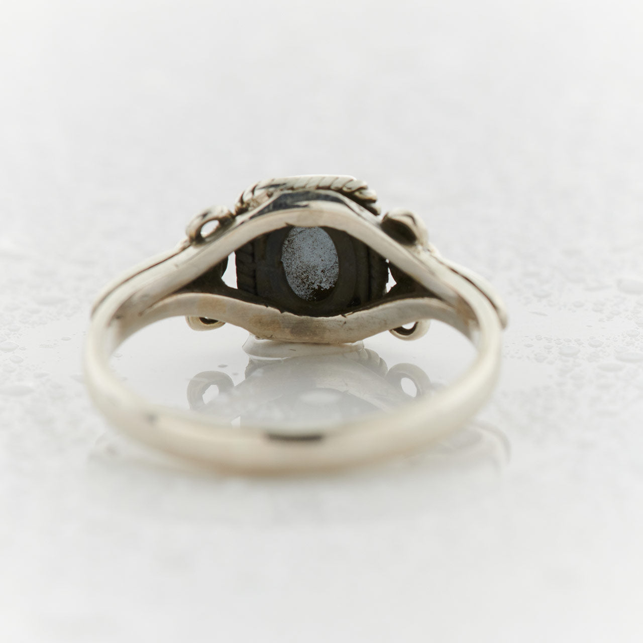 ANGELITE STERLING SILVER ORION RING