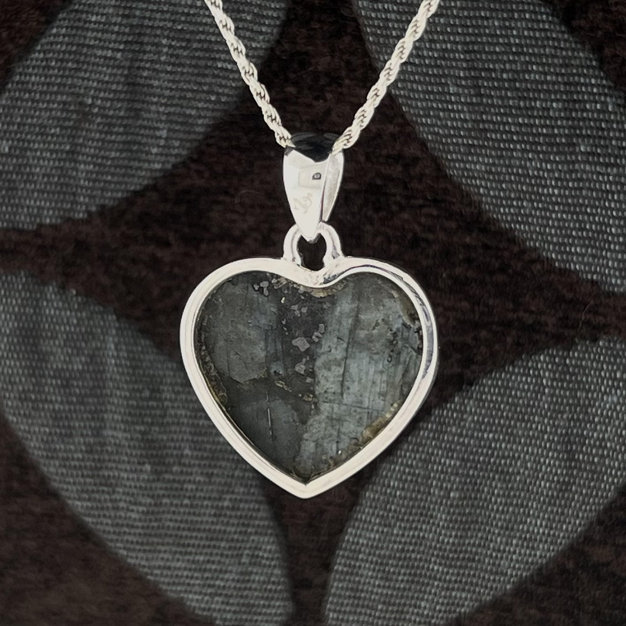 LARVIKITE STERLING SILVER PENDANT