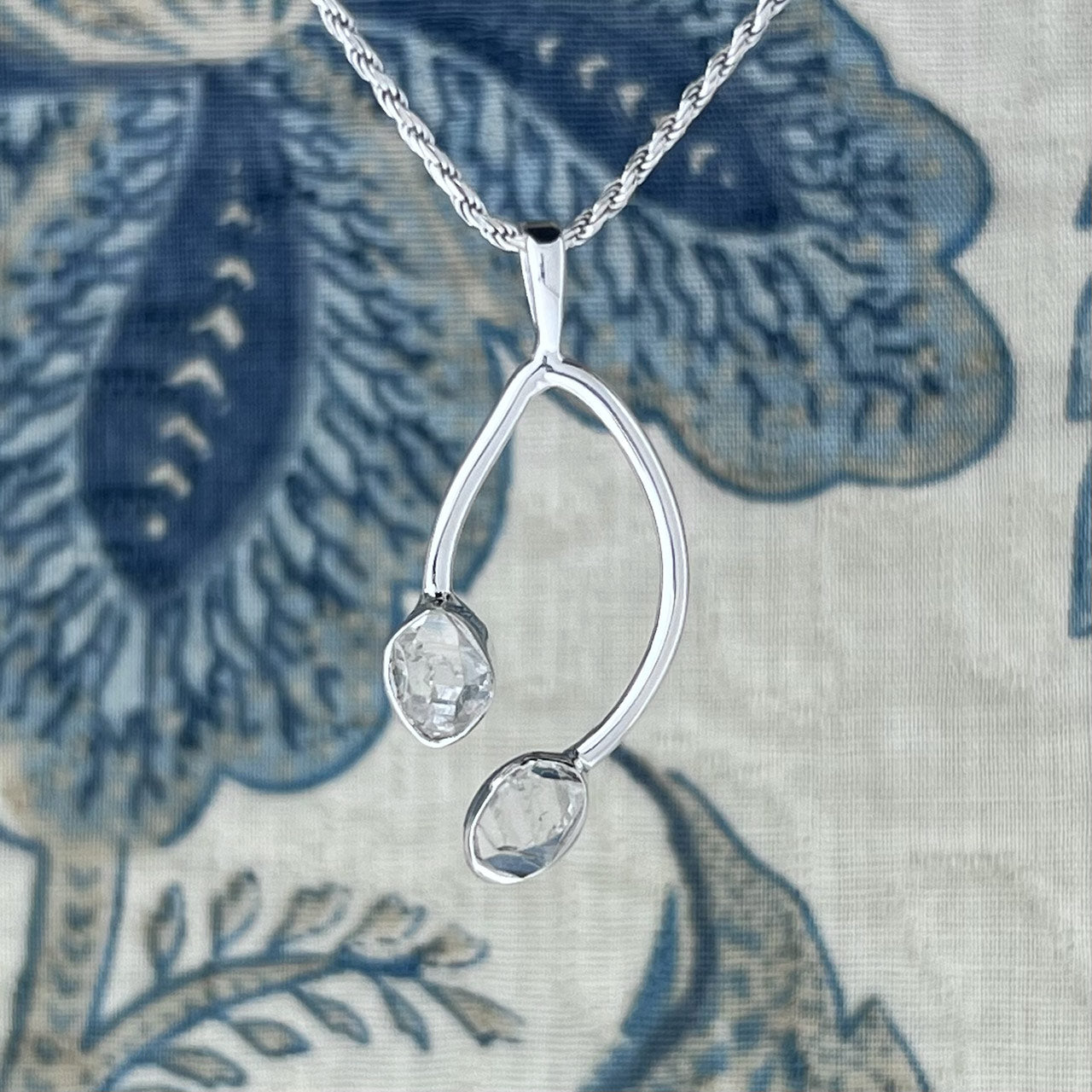 HERKIMER DIAMOND STERLING SILVER PENDANT