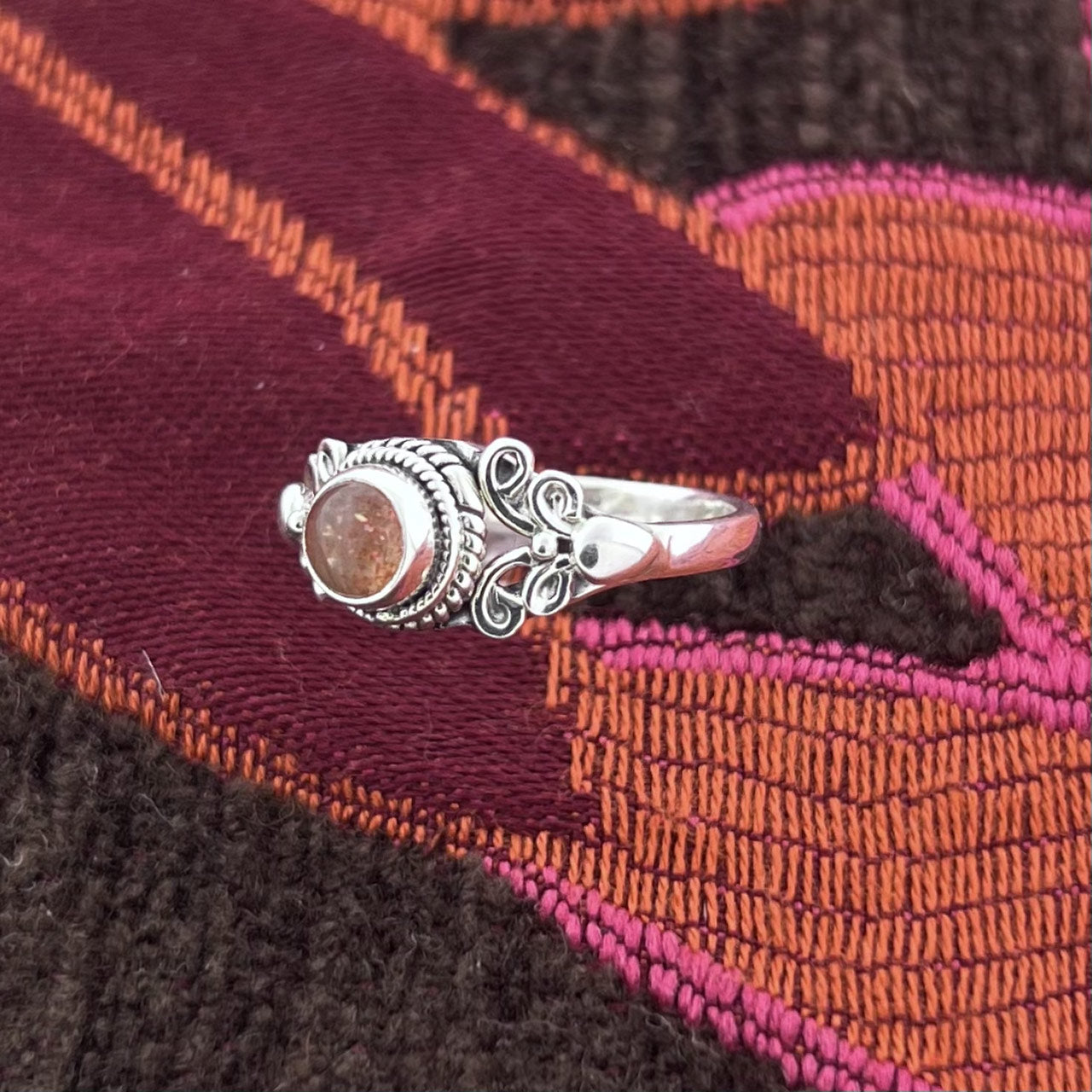 SUNSTONE STERLING SILVER EDEN RING