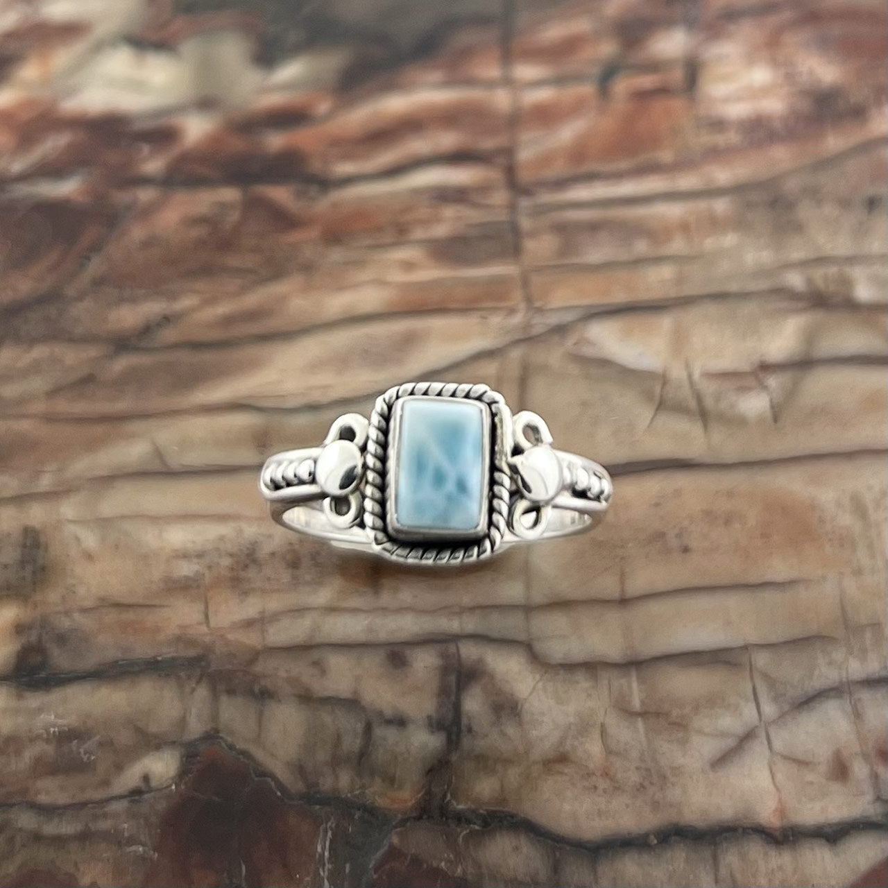 LARIMAR STERLING SILVER ORION RING