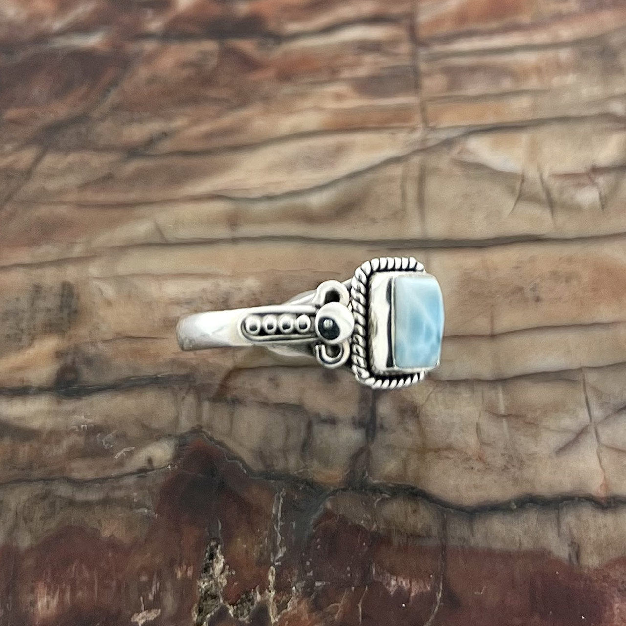 LARIMAR STERLING SILVER ORION RING