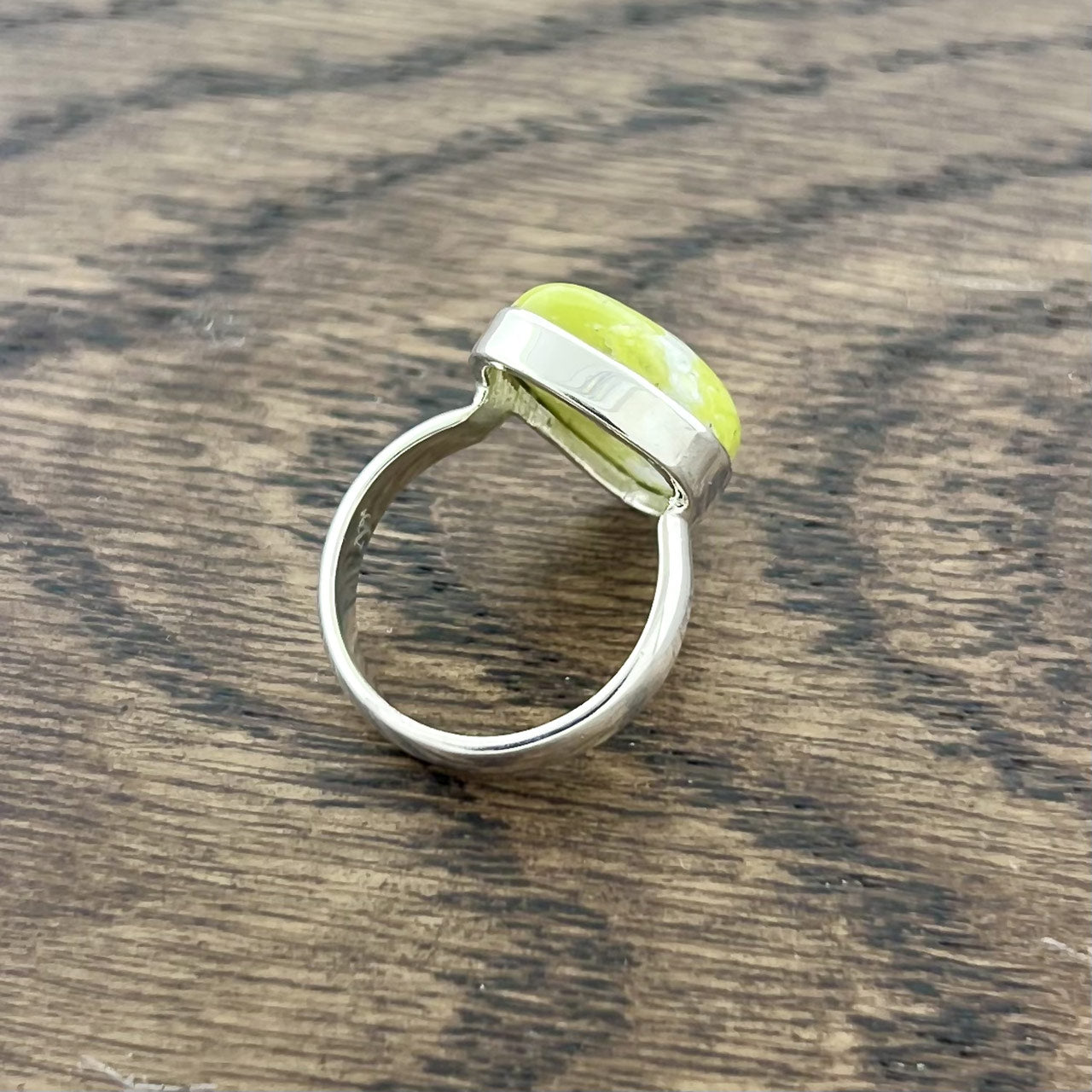 LIZARDITE STERLING SILVER RING