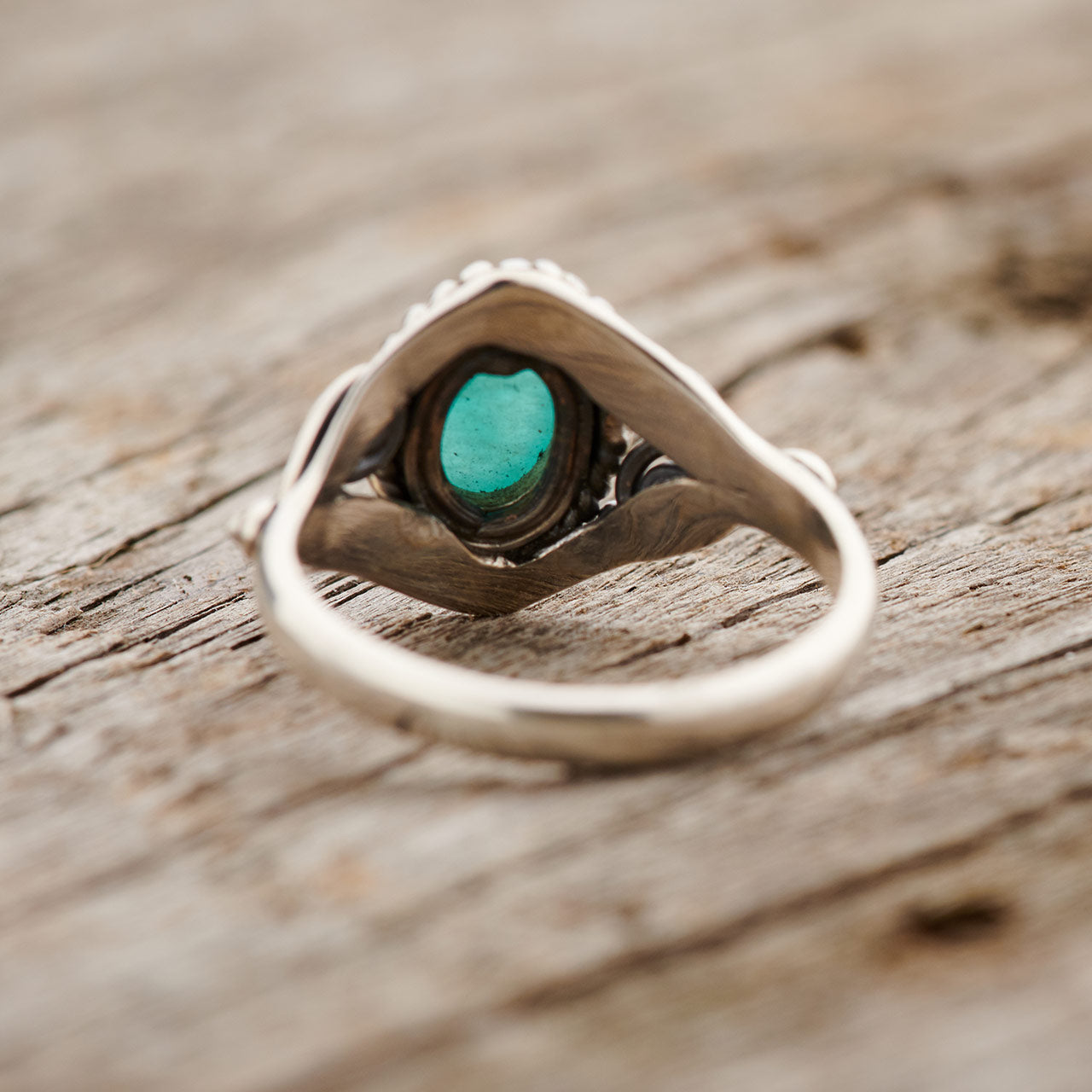 AMAZONITE DAHLIA STERLING SILVER RING