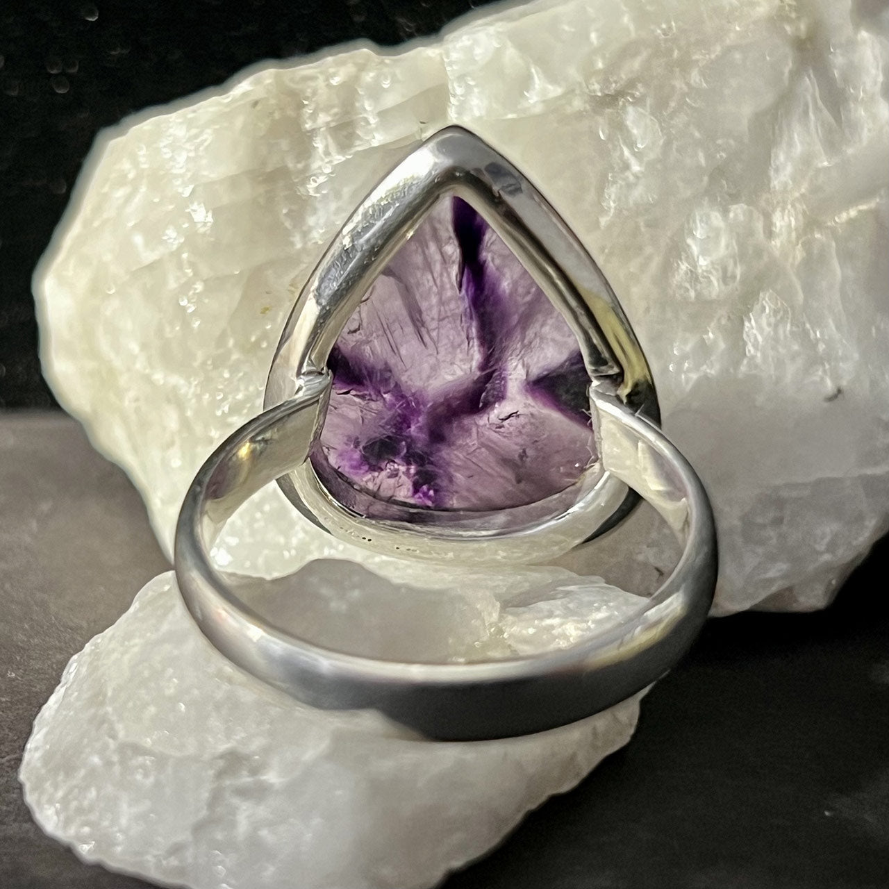 AMETHYST RING STERLING SILVER