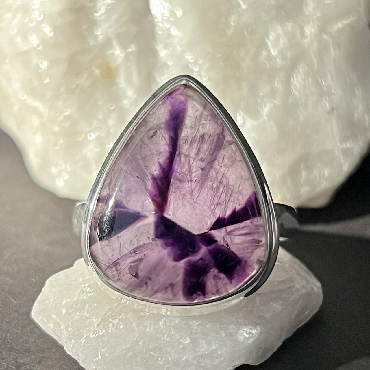 AMETHYST RING STERLING SILVER