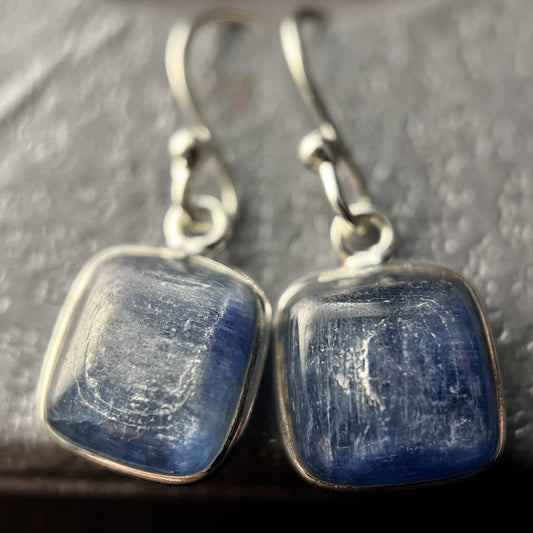 Kyanite Earrings Sterling Silver