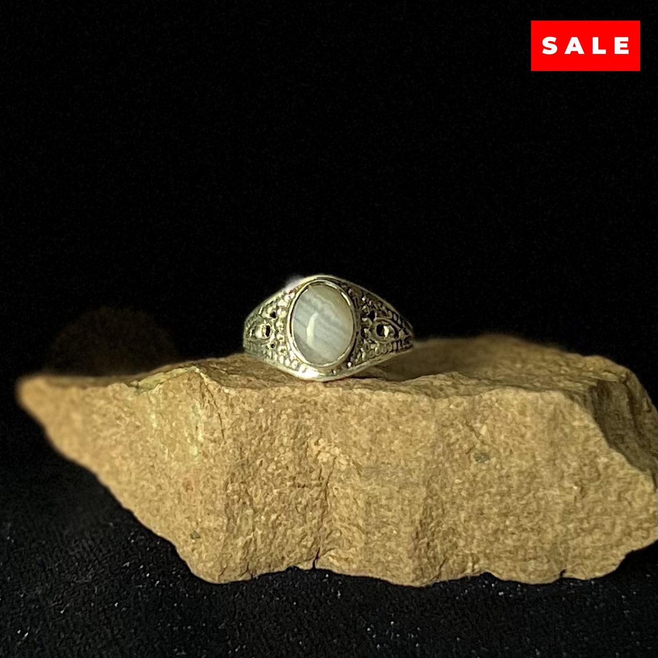 BLUE LACE AGATE CLASS RING (50% Off Online Only)