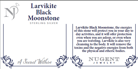 LARVIKITE STERLING SILVER PENDANT