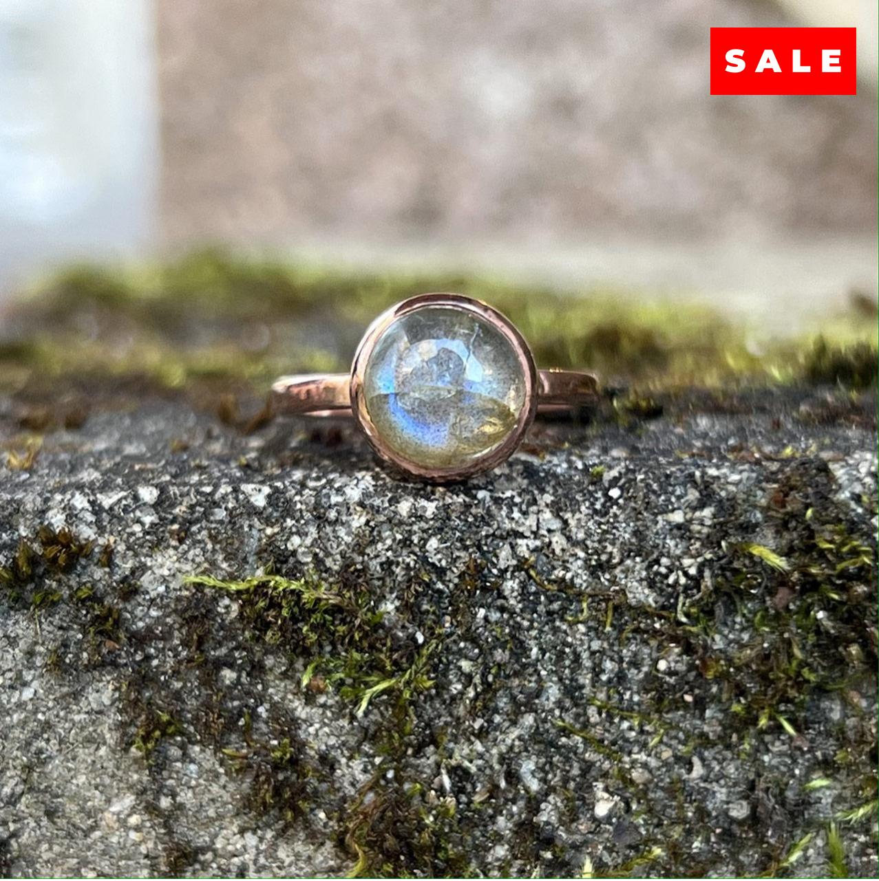 LABRADORITE RING ROSE GOLD (50% Off Online Only)