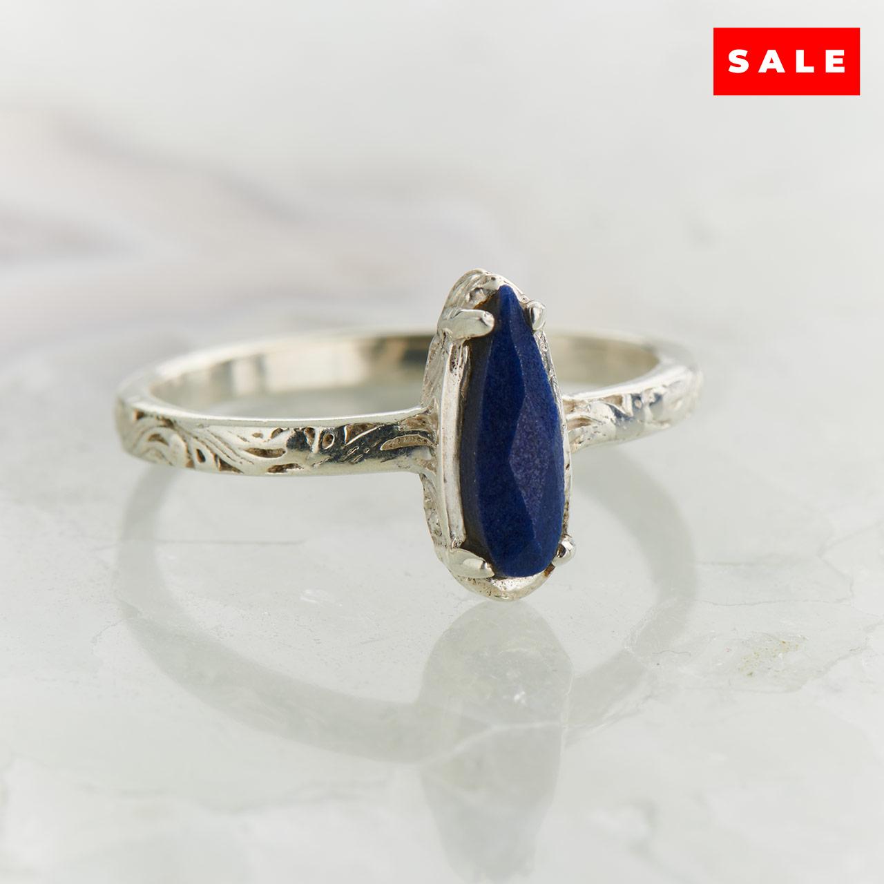 LAPIS CHECKER FILIGREE RING (50% Off Online Only)