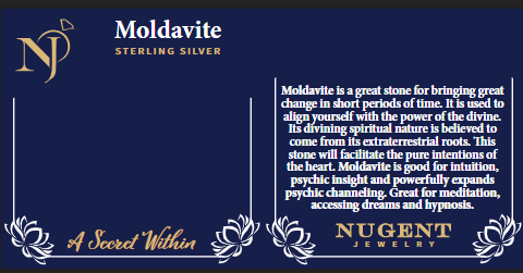 MOLDAVITE STERLING SILVER RING