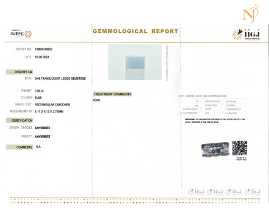 ANGELITE STONE CERTIFICATION