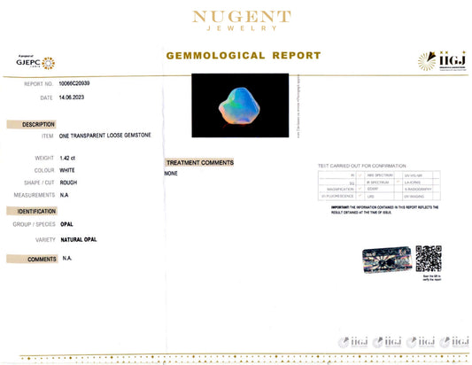 ETHIOPIAN OPAL STONE CERTIFICATION