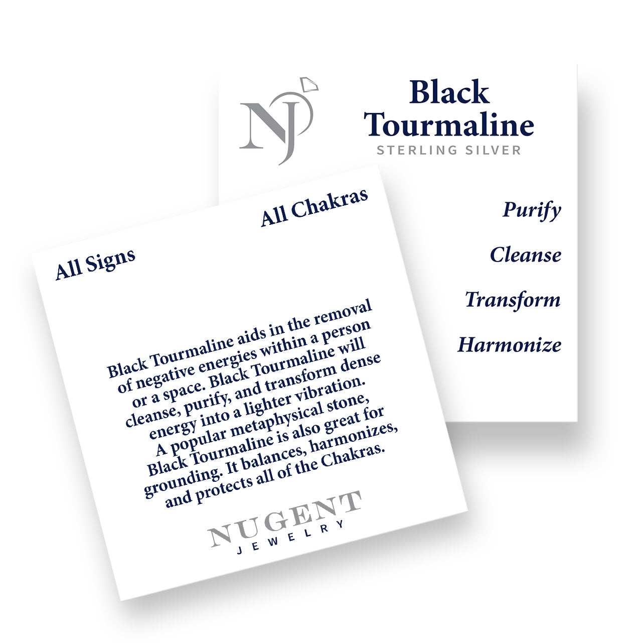 BLACK TOURMALINE 10 PACK OF CARDS