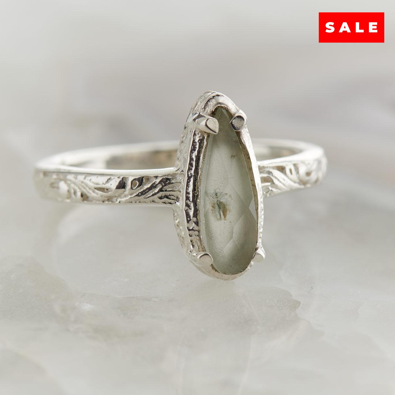 PREHNITE CHECKER FILIGREE RING (50% Off Online Only)