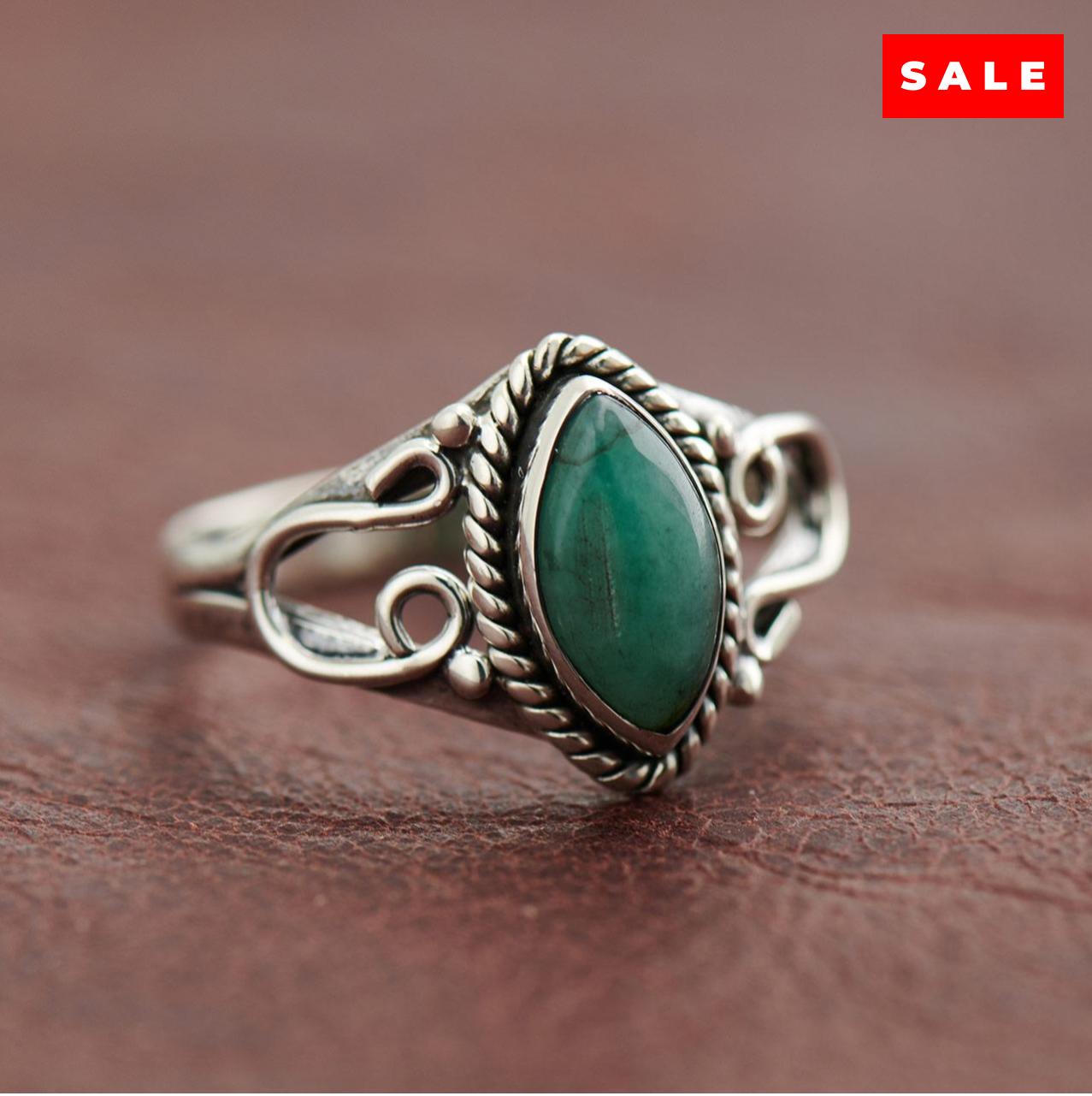 EMERALD HORSESHOE RING (25% OFF Online Only)