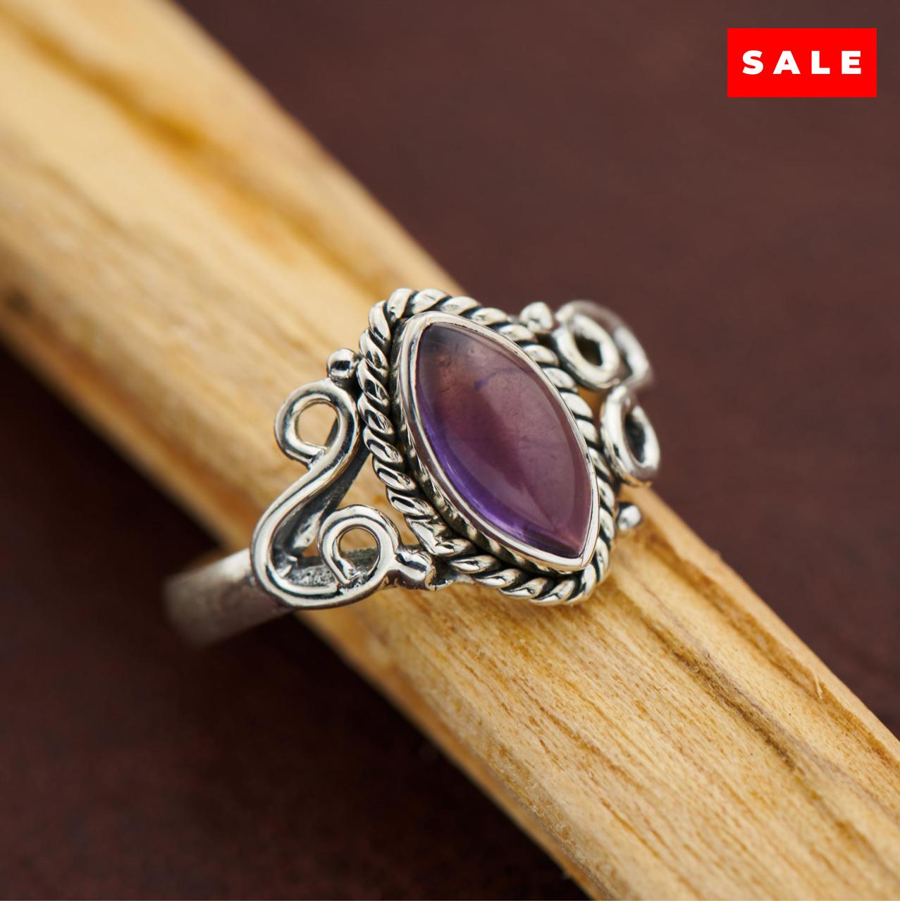 AMETHYST HORSESHOE RING (25% OFF Online Only)