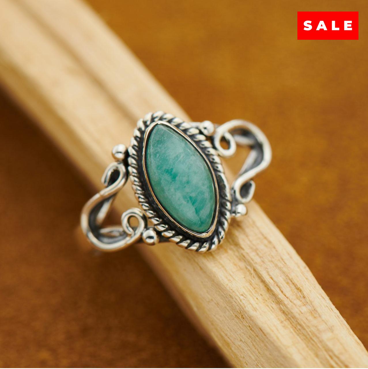 AMAZONITE HORSESHOE RING (25% OFF Online Only)