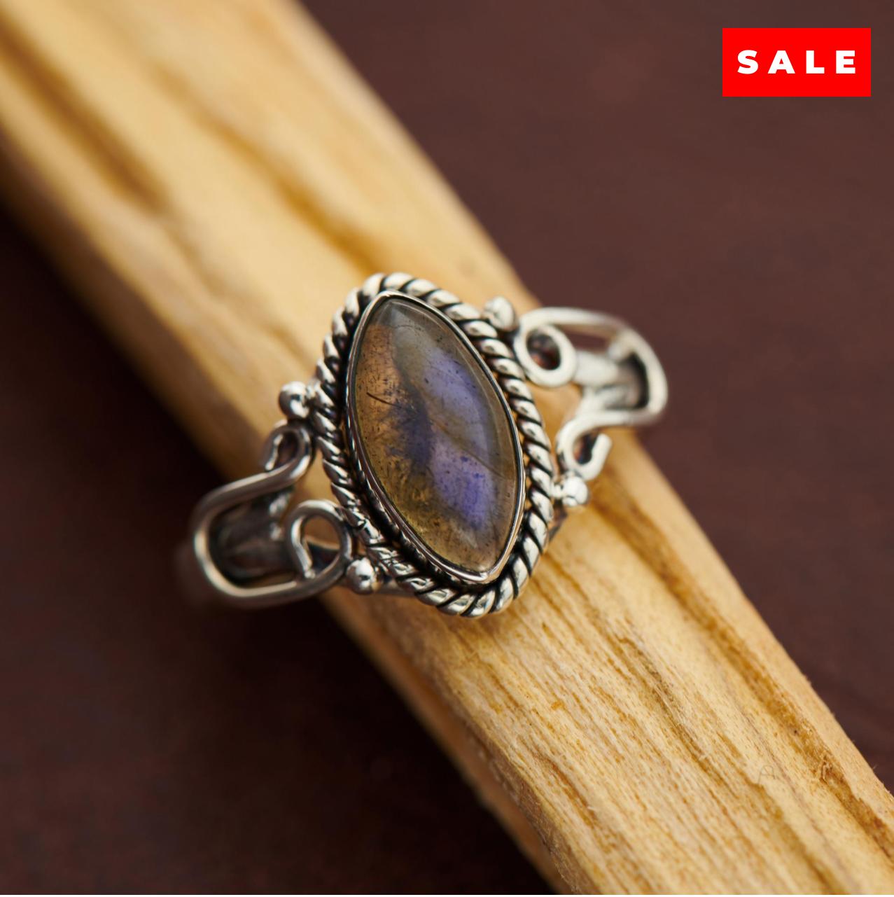 LABRADORITE HORSESHOE RING (25% OFF Online Only)