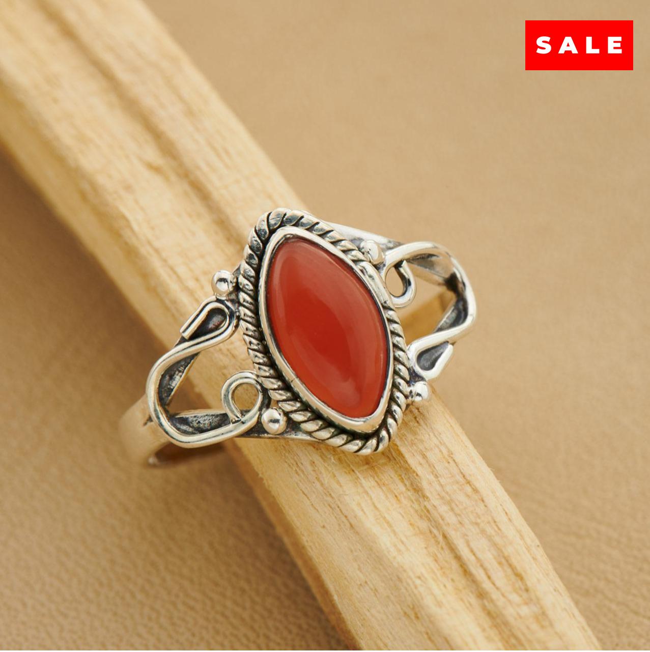 CARNELIAN HORSESHOE RING (25% OFF Online Only)