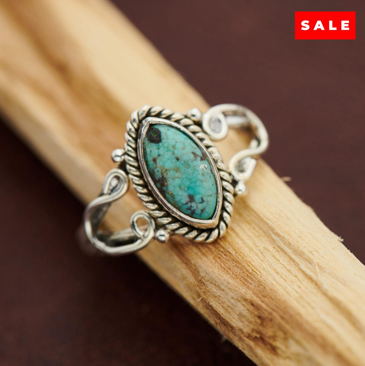 TIBETAN TURQUOISE HORSESHOE RING (25% OFF Online Only)