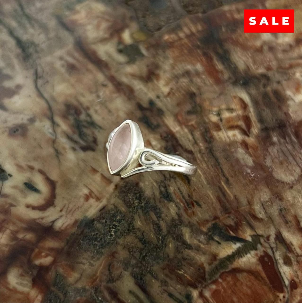 ROSE QUARTZ RING WAVE (50% Off ONLINE ONLY)