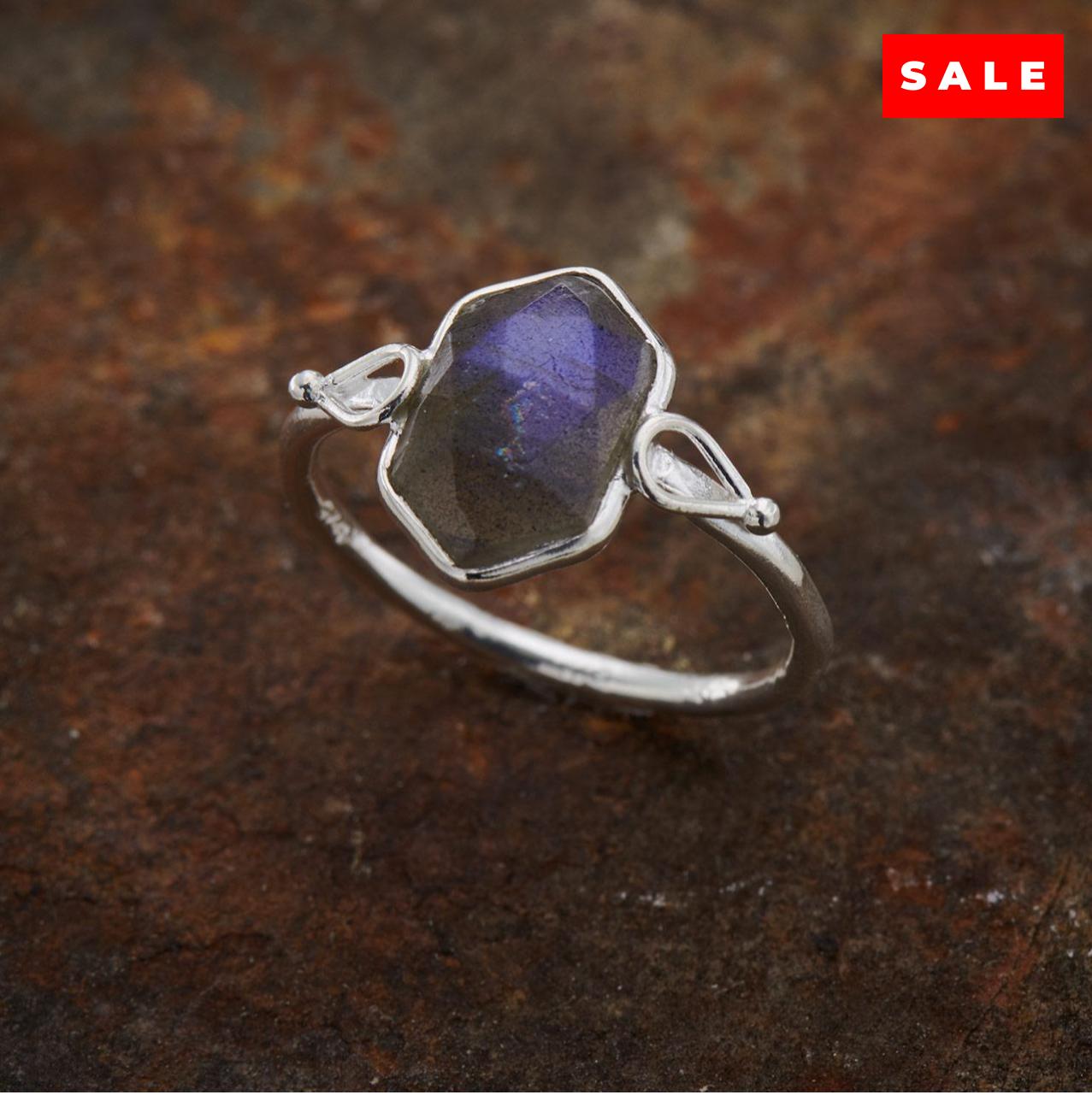 LABRADORITE Double Terminated Ring (30% OFF ONLINE ONLY)