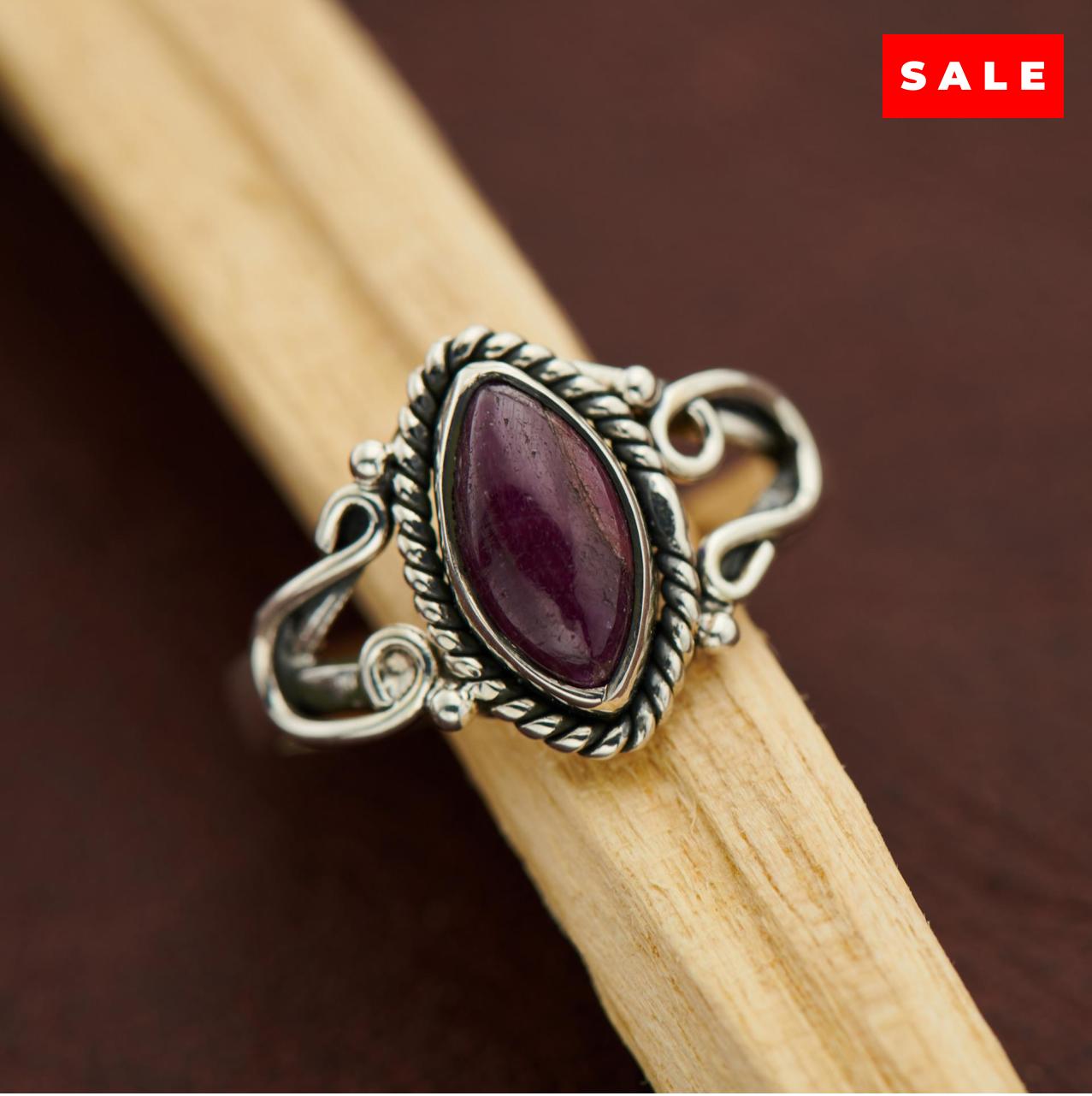 RUBY HORSESHOE RING (25% OFF Online Only)