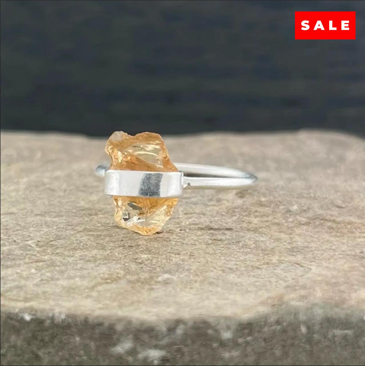 CITRINE ROUGH PENCIL RING (50% OFF Online Only)