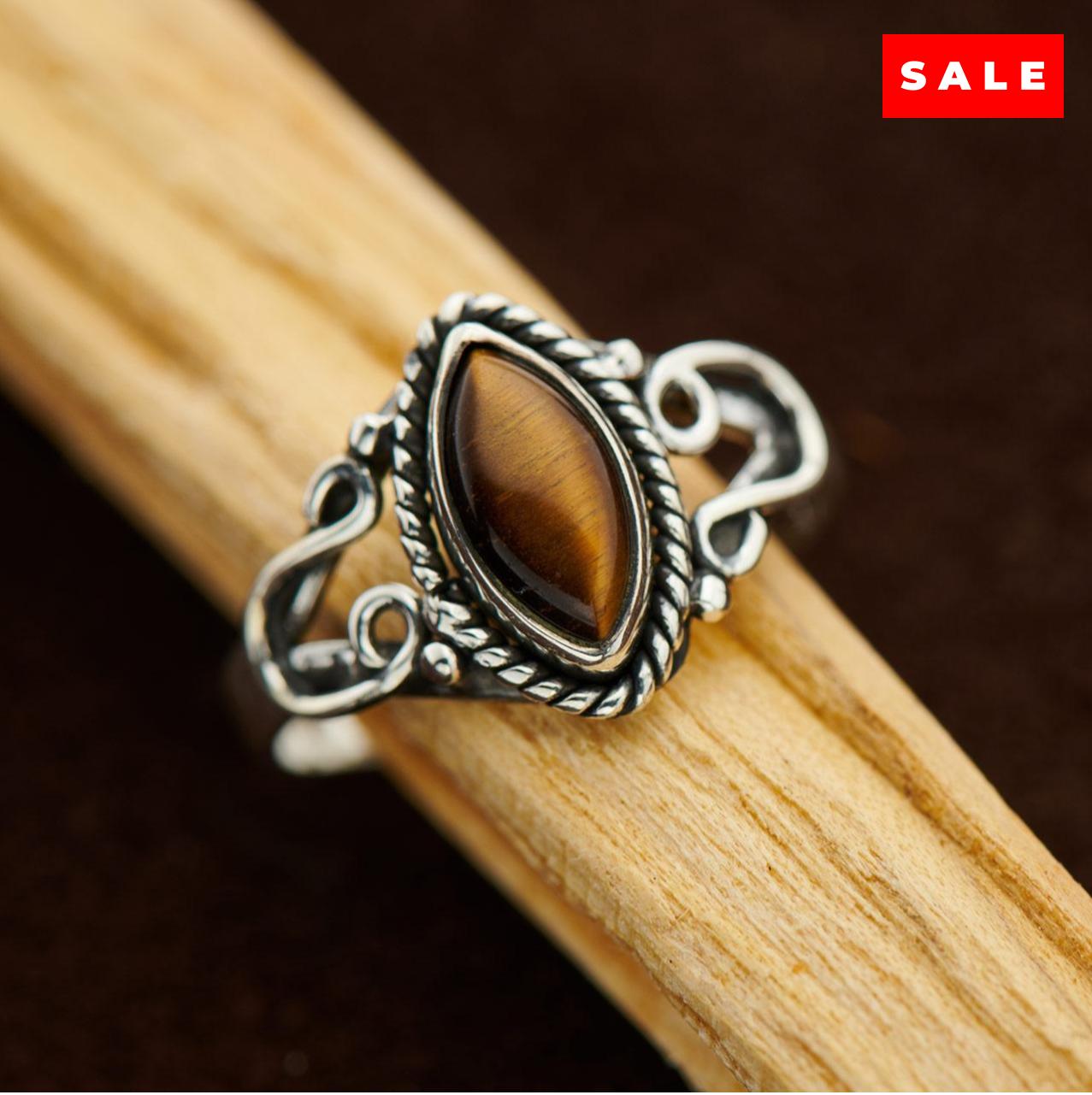 TIGER EYE HORSESHOE RING (25% OFF Online Only)