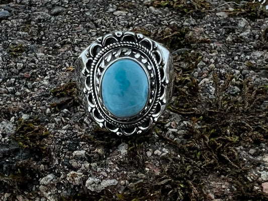 LARIMAR RING FILIGREE